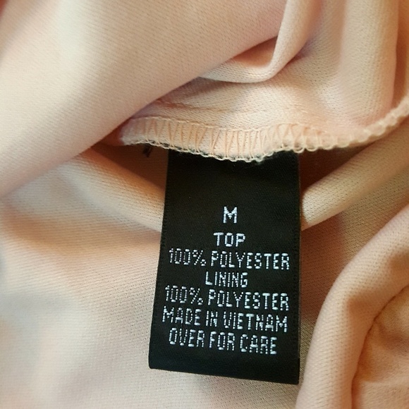 A. Byer Blush Sheer Top Built in Cami Sz M NWT - Picture 3 of 5